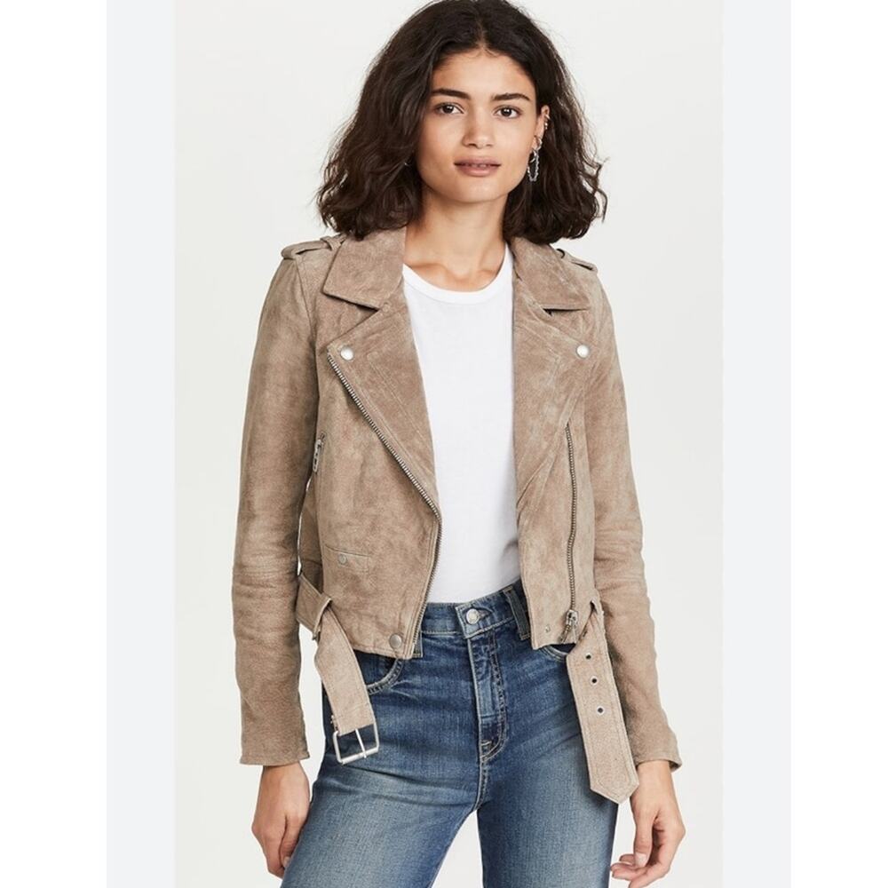 Blank NYC Tan Suede Moto Jacket